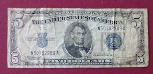 lot 90 image: 1934-C Silver Certificate $5 Note