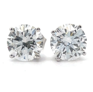 NEW 1.50ct Diamond Round Brilliant Cut Solitaire Stud Earrings in 14k White Gold $1,960 Retail VIDEO