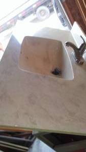 lot 578 image: Marble Sink Vanity top. 31 x 22.