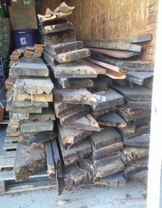 lot 590 image: Reclaimed Lumber and Molding. 64 pcs - of 2 x 8 & more.