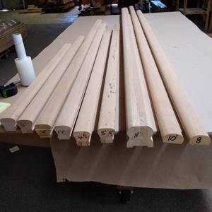 lot 588 image: Misc. Red Oak Handrail NEW
