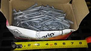 lot 599 image: Perma Grip 3 Inch Galvanized Nails Spiral (Qty 100)