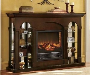 lot 548 image: Double Curio Fireplace open box, mantel only