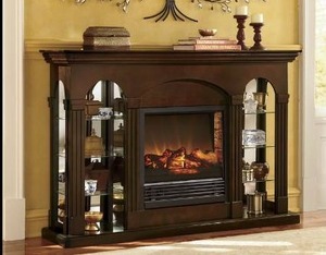 lot 544 image: Double Curio Fireplace open box, mantel only