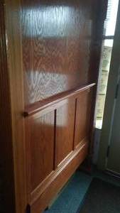 lot 573 image: Oak Wall Divider Panels & Posts ---- Dozens---------