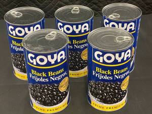 5 X 2 LB cans of Goya Black Beans