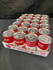 Campbells Tomato Soup Case of 24 occassional Damaged Can Best by 07212024