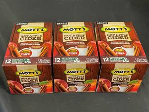 Motts Hot Apple Cider K-Cups 3 boxes 12 each Best by 07112023