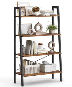 lot 427 image: VASAGLE Ladder Shelf, 4-Tier Bookshelf, Storage Rack