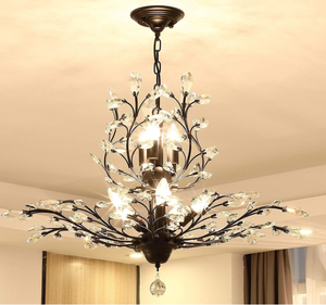 lot 439 image: Ganeed Crystal Chandelier, Vintage 8 Lights Pendant Light