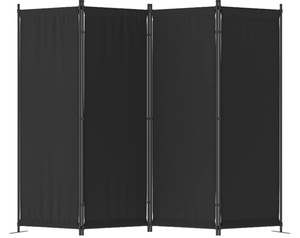 lot 444 image: Morngardo Room Divider Folding Privacy Screens 4 Panel Partitions 88 Dividers (Black)