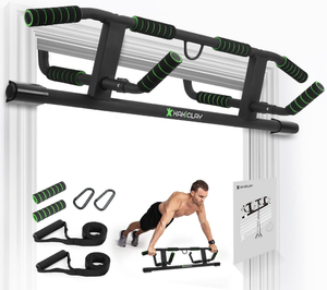 lot 445 image: KAKICLAY 2024 Upgrade Multi-Grip Pull Up Bar with Smart Larger Hooks Technology