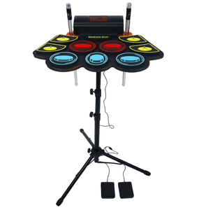lot 460 image: (9 Pads) Electronic Drum Set with Light Up Drumsticks and Stand