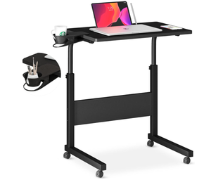 lot 465 image: Klvied Standing Desk Adjustable Height, Stand Up Desk with Cup Holder