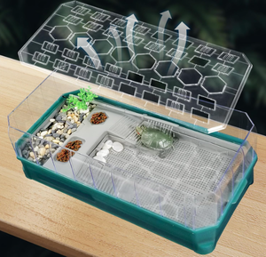 lot 475 image: Binano 25.6139.4 Turtle Aquarium Turtle Tank with Filter-Rain Shower SPA Experience