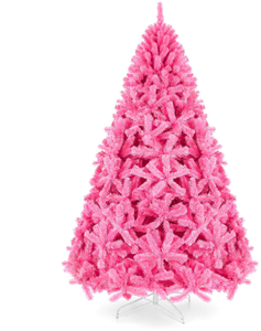 lot 389 image: Best Choice Products 9ft Pink Artificial Christmas Tree
