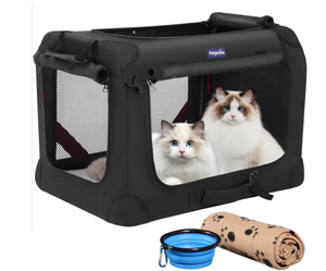 lot 318 image: Petprsco Large Soft Portable Cat Carrier. 24 x 17 x 17
