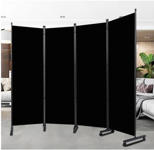 lot 320 image: HOMSCREENER Portable 4 Panel Room Divider