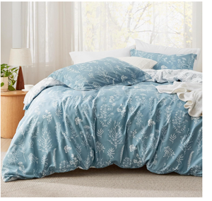 lot 367 image: Bedsure King Comforter Set Mineral Blue. 104x96