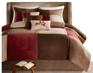 lot 480 image: Madison Park Cozy Comforter Set. MINOR CUTS. 106X92