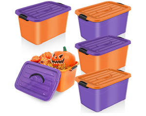 lot 483 image: LOT OF 4 Abbylike Storage Bins 18x12x10