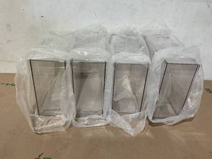 lot 249 image: LOT OF 4 Clear Bath Stacking Drawer Organizer