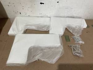 lot 264 image: LOT OF 3 fuqing Corner Floating Shelves, Wall Shelf Set, Shelves for Wall Storage