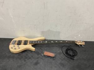 lot 203 image: Electric Bass Guitar 4 Strings Full Size P Bass Beginner Kit Black for Starter with Gig Bag