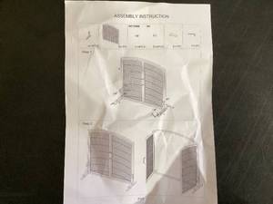 lot 324 image: SCENDOR Fireplace Screen 3 Panel Wrought Iron. 39X33