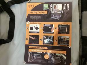 lot 350 image: Dog Car Seat for Pet Travel with Waterproof Pad. 21L x 19W x 19H
