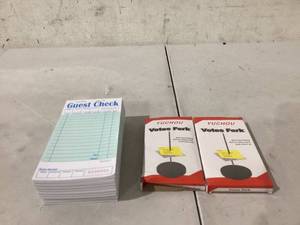 lot 489 image: Kasuyi Office Memo Holders with 10 Guest Checkbooks