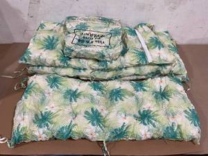 lot 124 image: LOT OF 6 Bench Cushions for Patio
