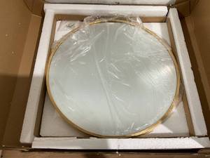 lot 194 image: 19 Gold Round Mirror for Bathroom