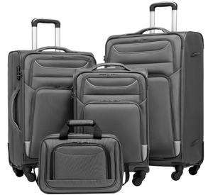 lot 4 image: 4 PCS Coolife Luggage Set Suitcase Spinner TSA Lock Softshell lightweight