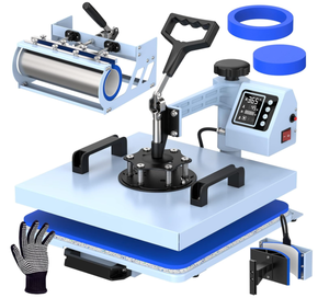 lot 6 image: Pro 15x15 Heat Press with 30 OZ Tumbler Attachment, 5in1 Combo Tumbler Heat Press