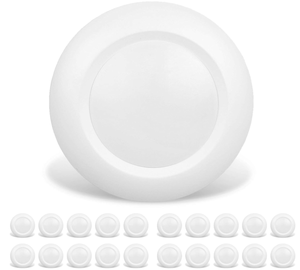 lot 27 image: LOT OF 20 JULLISON 6 Inch LED Low Profile Recessed & Surface Mount Disk Light, Round, 15W