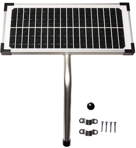 lot 33 image: 10 Watt Solar Panel Kit (FM123) for Mighty Mule Automatic Gate Openers