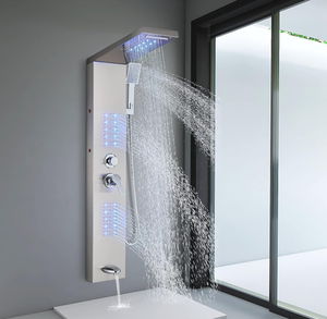 lot 48 image: FCOTEEU Shower Panel Tower System,LED Rainfall Waterfall Shower Head LED Large Area Massage Jets Tub Spout