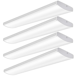 lot 51 image: LOT OF 4 AntLux 72W Commercial LED Wraparound Fixture 4FT Office Ceiling Lighting, 8500 Lumens, 4000K