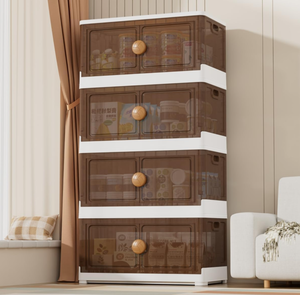 lot 73 image: LOT OF 4 SIRIRIC Storage Bins with Lids, 23 Gal Plastic Storage Containers, Closet Organizers and Storage