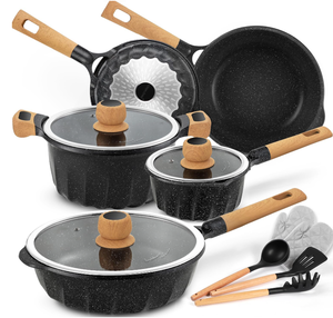 lot 89 image: 13 PCS Nonstick Cookware Set Non Toxic 100% PFOA Free Compatible Induction Pots and Pans Sets with Glass Lid