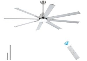 lot 95 image: Minislak 72 Inch Industrial Ceiling Fan with Light and Remote Control,Large Ceiling Fan