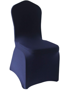 lot 118 image: LOT OF 50 WELMATCH Navy Blue Spandex Chair Covers
