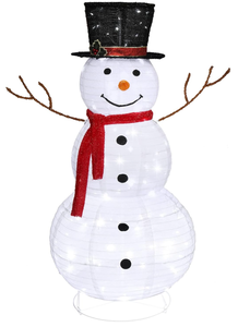 lot 131 image: VINGLI Snowman Outdoor Christmas Decorations with 90 LED Lights