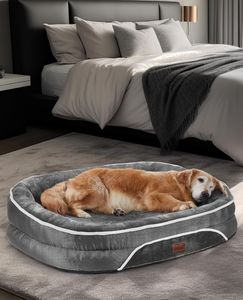 lot 133 image: OhGeni Orthopedic Dog Bed for Large Dogs, Oversized Couch Design with Egg Foam Support