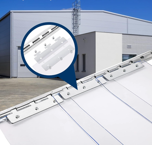 lot 155 image: LOT OF 8 Ezcasch W4 X H7 Vinyl Strips 0.08 Inch Thickness, Door PVC Strip Curtain Kit Clear Plastic Strips Freezer Curtains for or Winter, Freezer, Cooler, Warehouse Commercial Doors