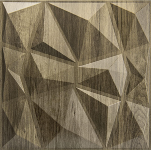 lot 171 image: LOT OF 12 Art3d Textures 3D Wall Panels Wood Diamond Design for Interior Wall Decor