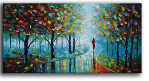 lot 177 image: YaSheng Art -Contemporary Landscape Abstract Oil Painting On Canvas Textured Tree Painting Abstract Art