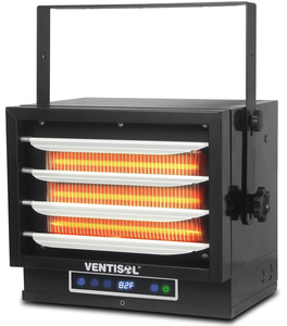lot 204 image: VENTISOL 7500W Electric Garage Heater, 240V Hard Wired Ceiling Mounted Shop Heater