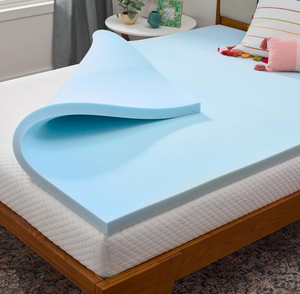 lot 212 image: Queen Size Linenspa 3 Inch Gel Infused Memory Foam Mattress Topper  Cooling Mattress Pad